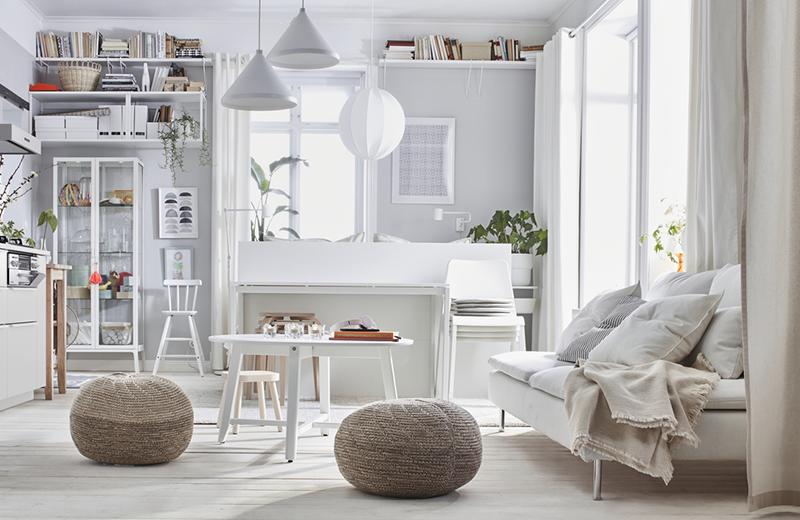 IKEA - Beyaz ev dekorasyonu ile ferah ve dengeli alanlar