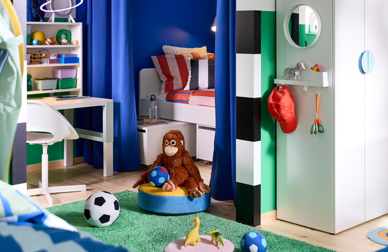 IKEA - A football-themed bedroom with space for two personalities
