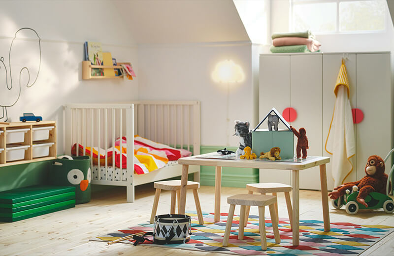 IKEA - A Scandinavian children’s room with space for fun and sleep – times two 