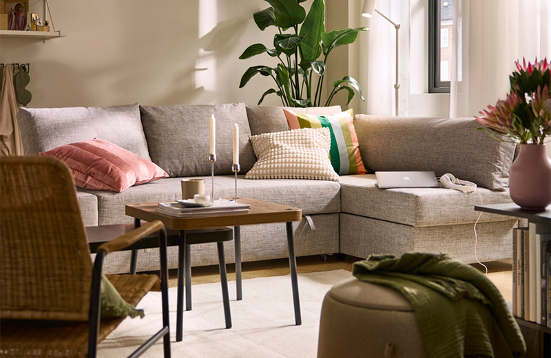 IKEA - Küçük alanları en iyi şekilde kullanmak için modüler kanepeler nasıl kullanılır?