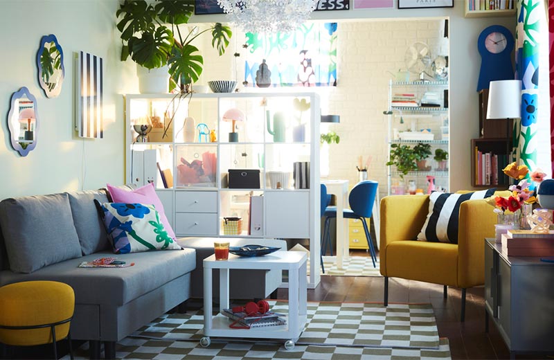 IKEA - Life made simple and space-efficient in a colourful living room