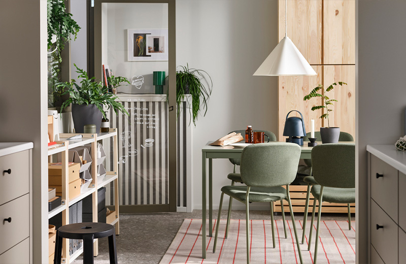 IKEA - Yapacak çok işi olan aileler için İskandinav tarzı yemek odası fikirleri