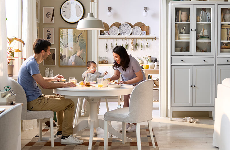IKEA - Yemek dahil sevdiklerinizle birlikte geçireceğiniz anlar için çok yönlü yemek odası fikirleri
