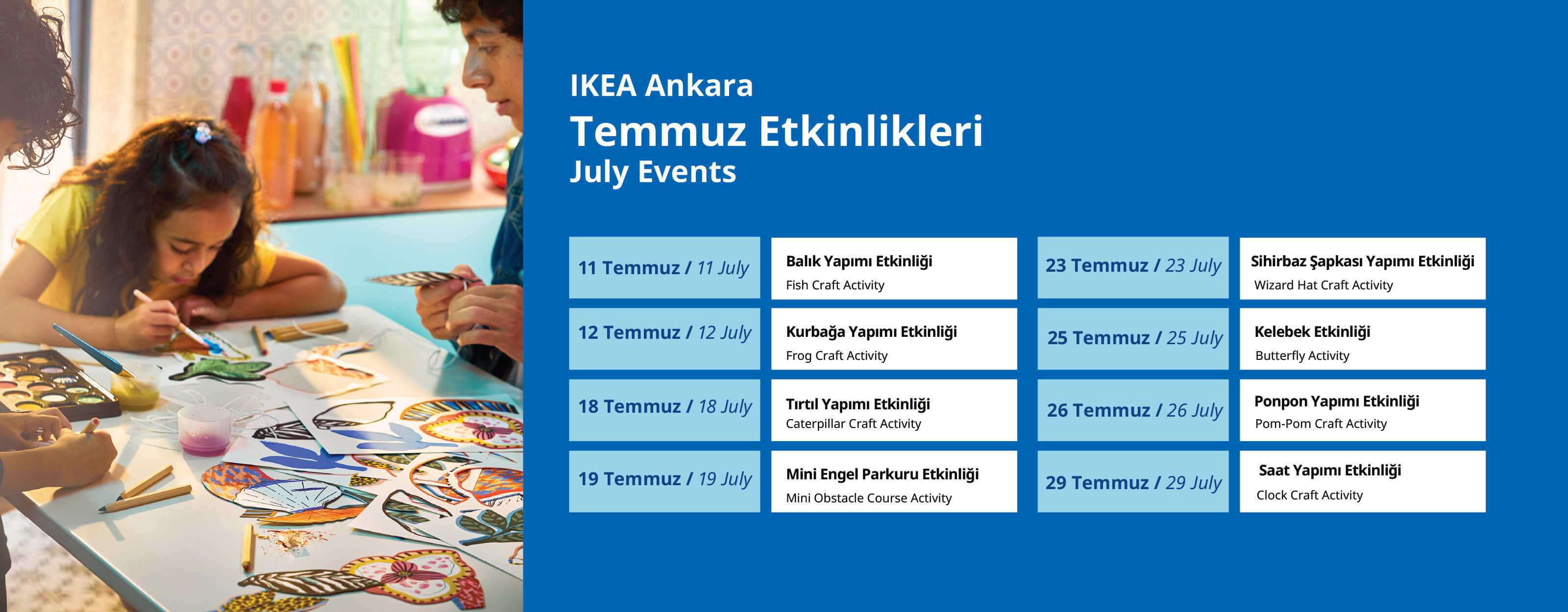 Ankara Mağaza Etkinlik Takvimi