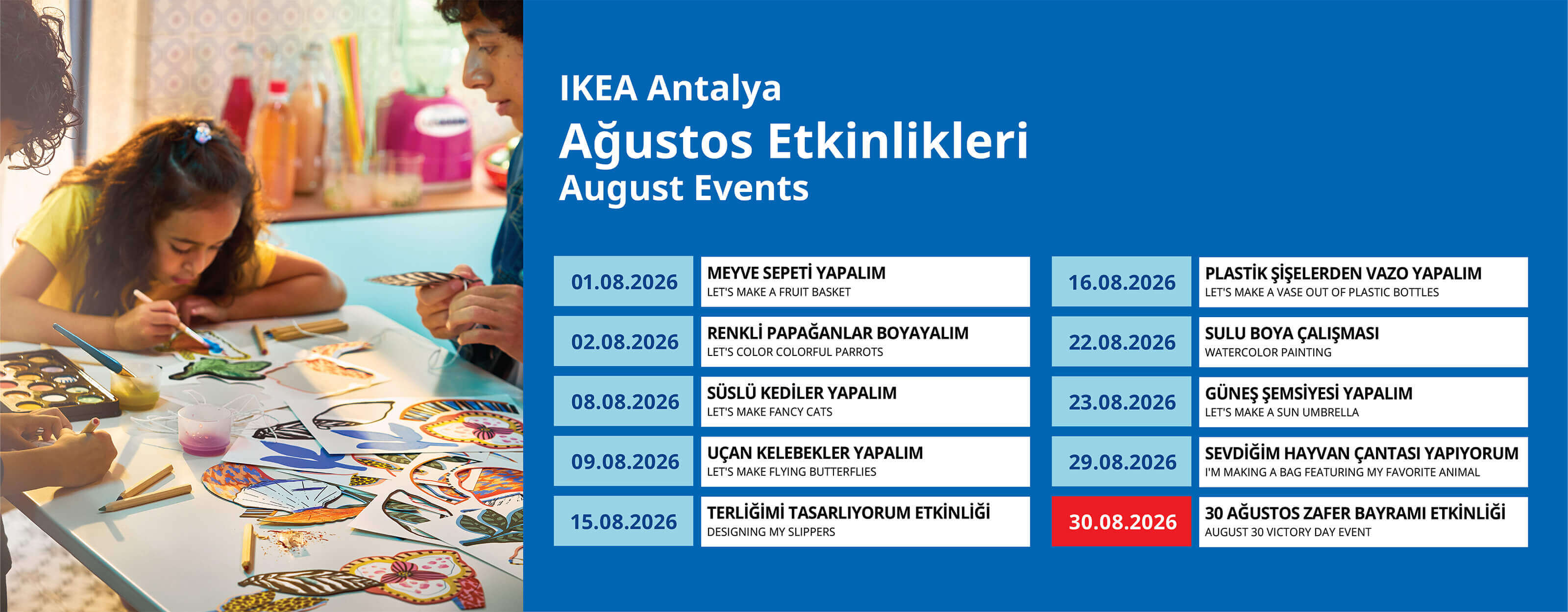 CY27 Antalya Etkinlik Takvimi