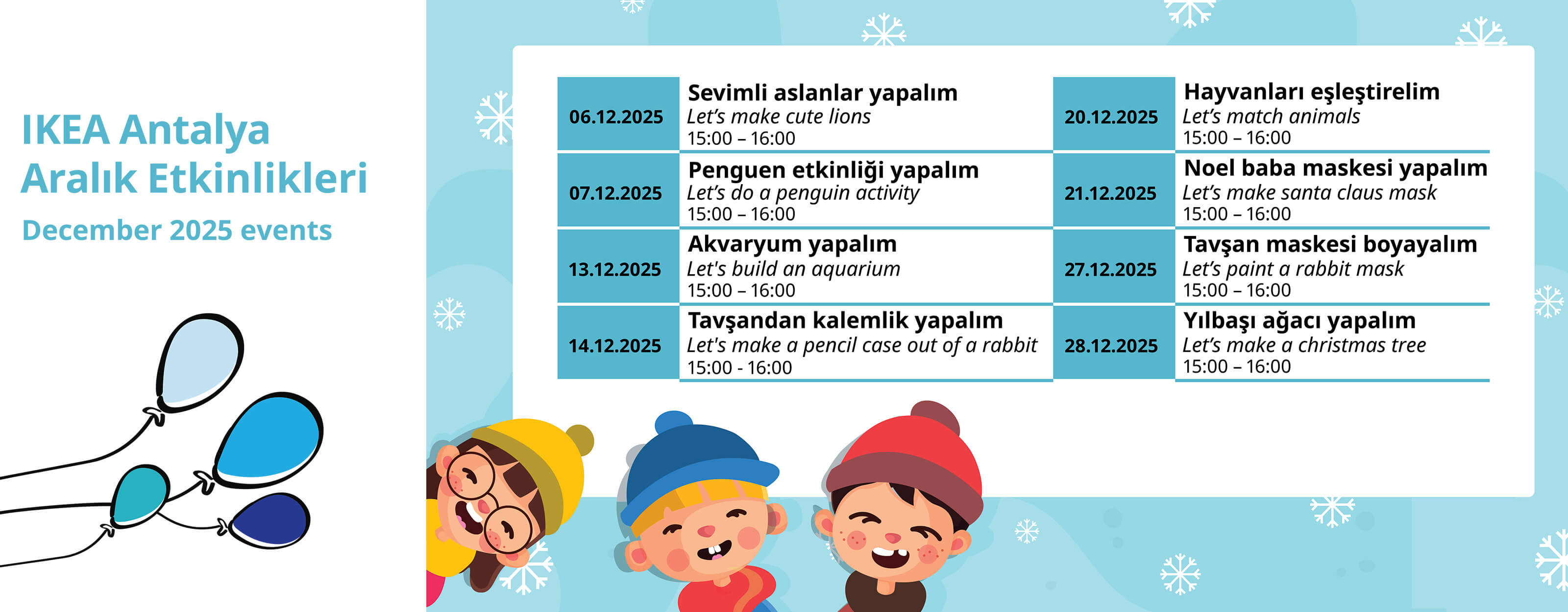 CY26 Antalya Etkinlik Takvimi