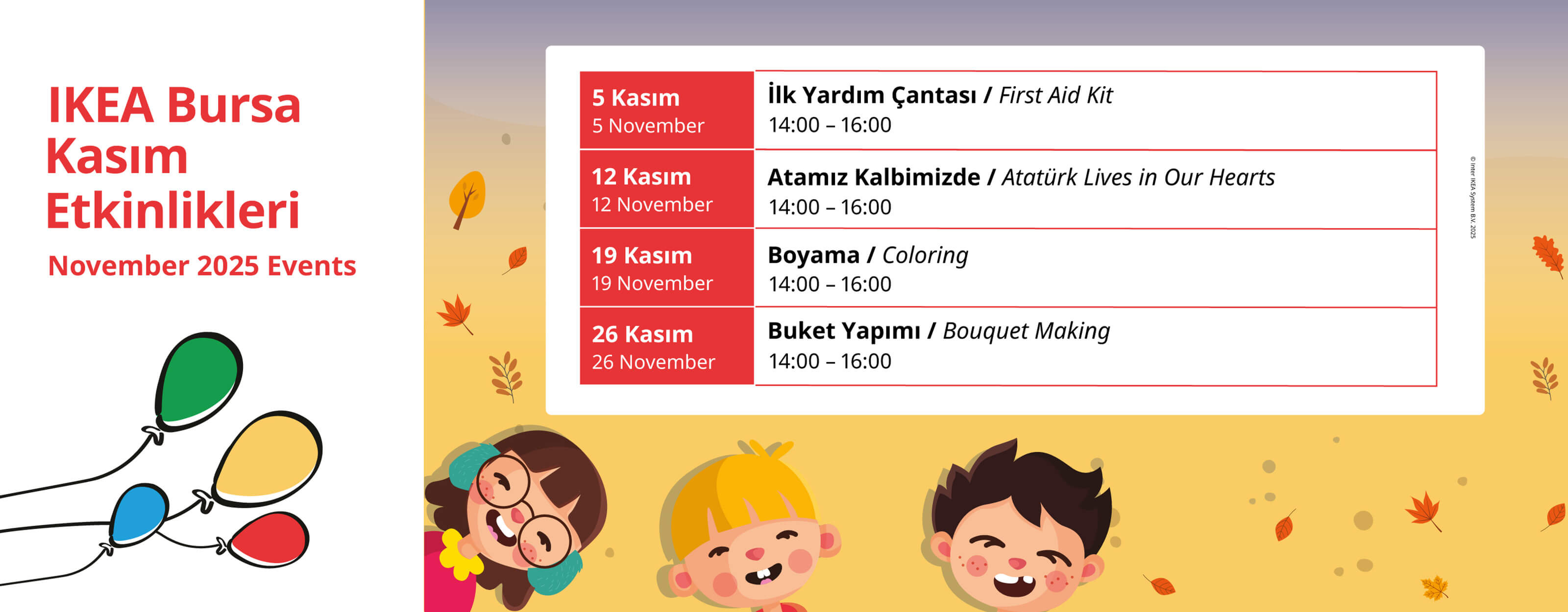 CY26 Bursa Etkinlik Takvimi 