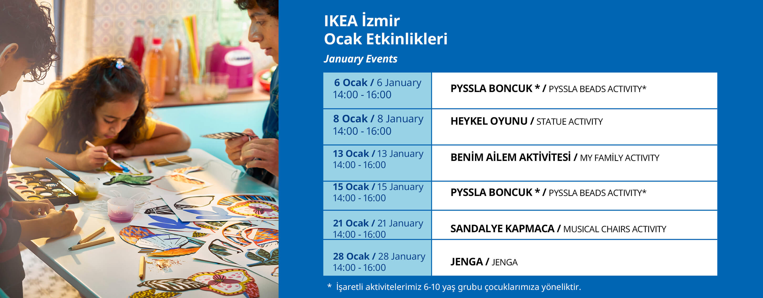 İzmir Bornova Activity Calendar
