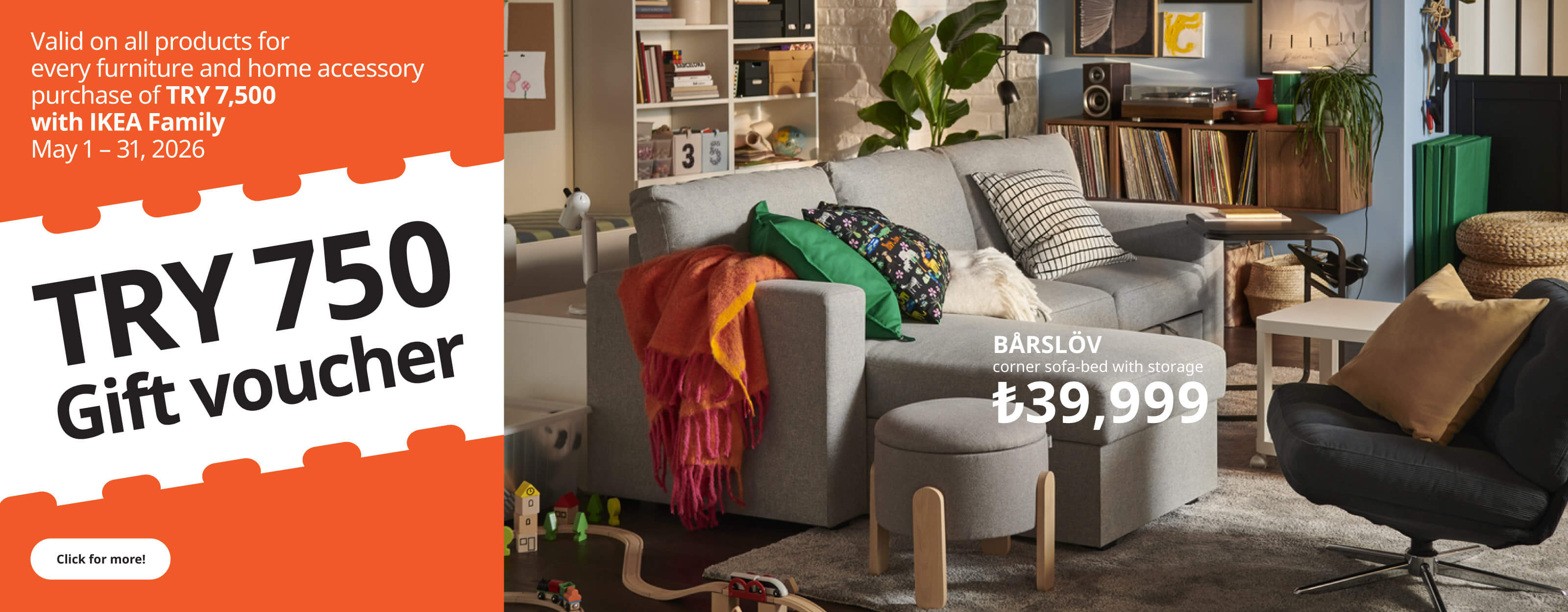 IKEA Aile ile her 7.500 TL’lik alışverişe 750 TL hediye çeki en