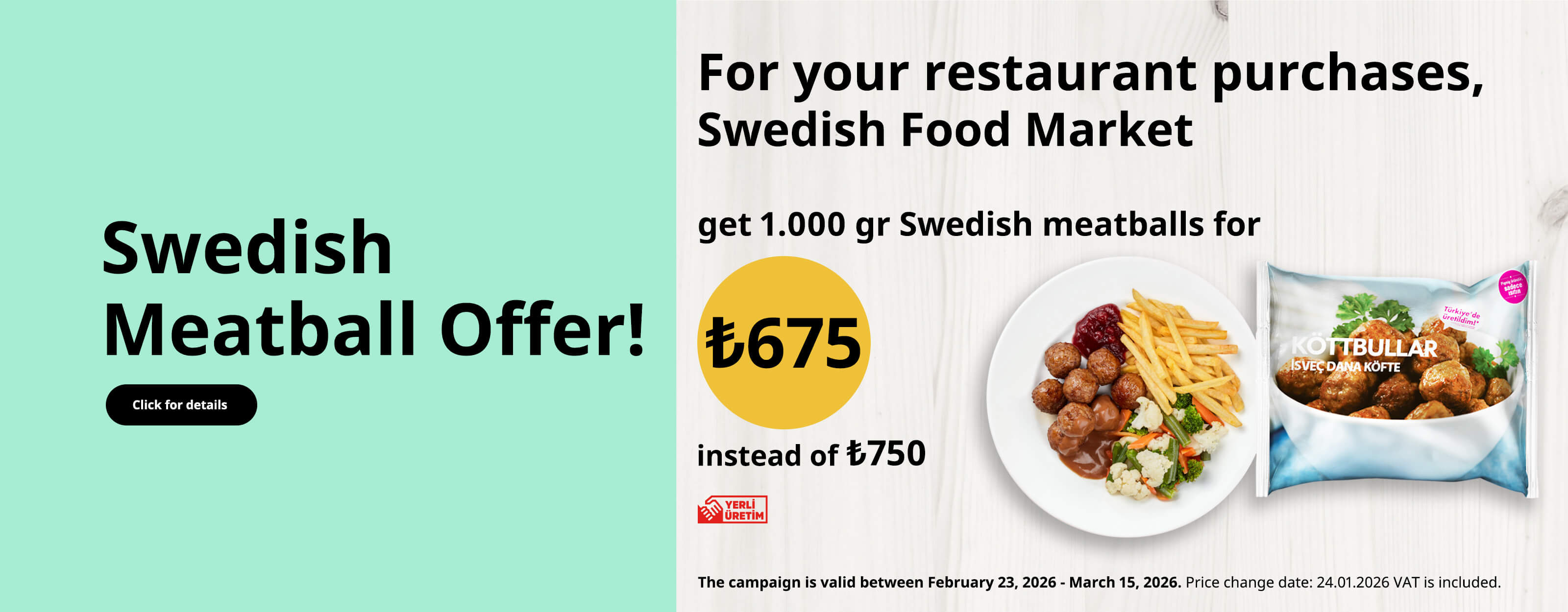 İsveç Köfte Fırsatı en