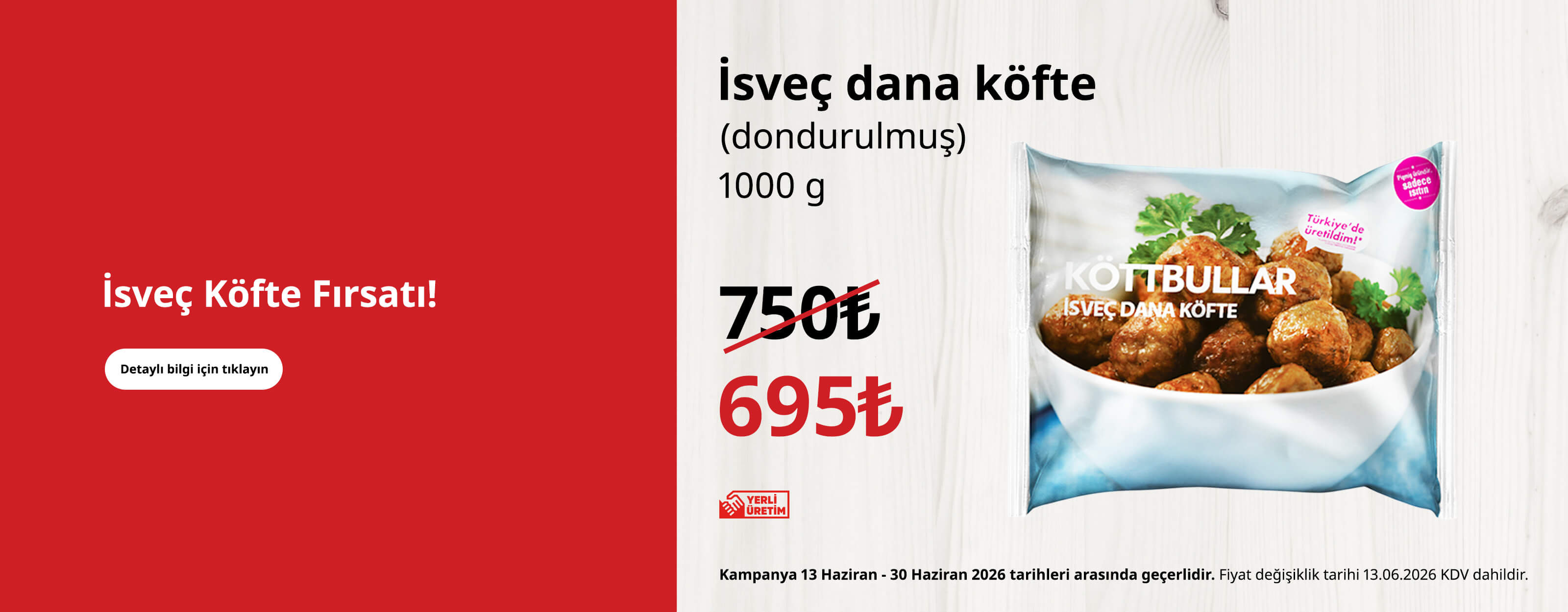 İsveç Köfte Fırsatı - Haziran
