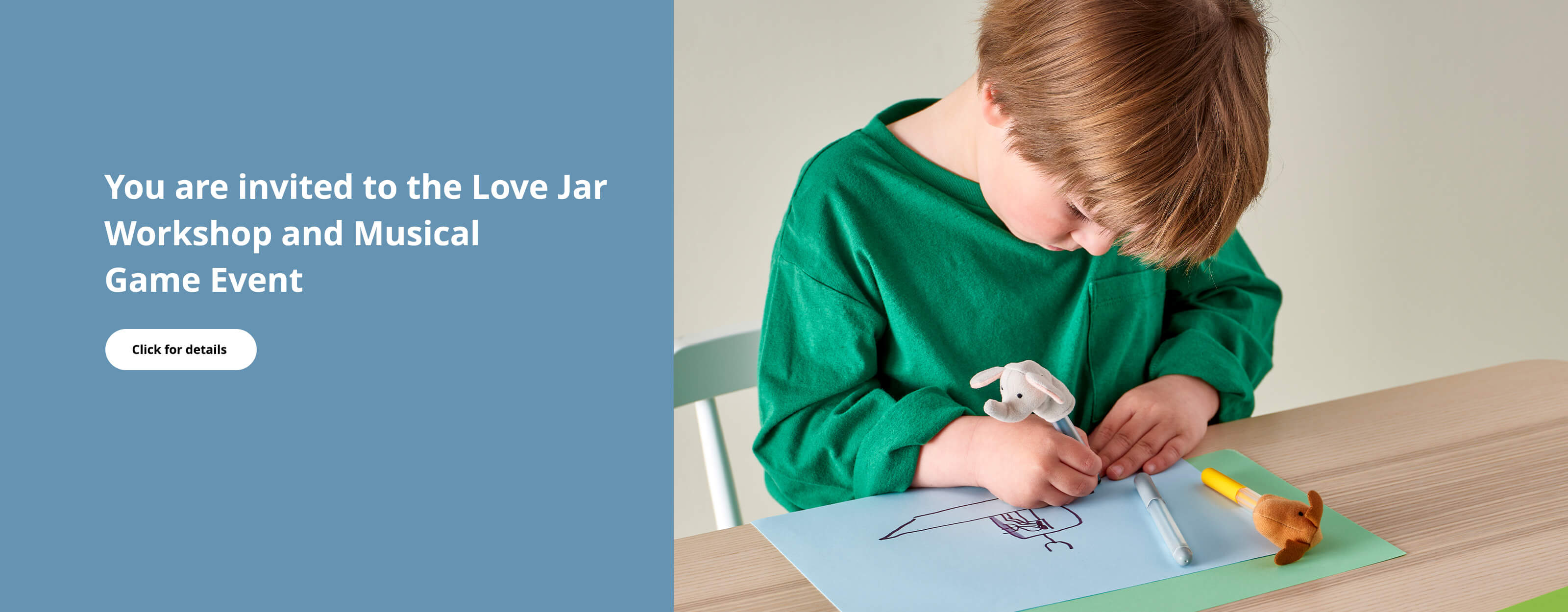 You are invited to the Love Jar Workshop and Musical Game Event