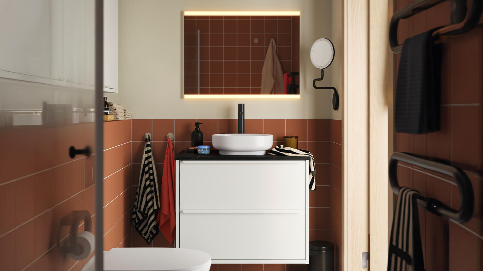 IKEA - Tek kişilik yaşam için tasarlanmış kompakt bir banyo