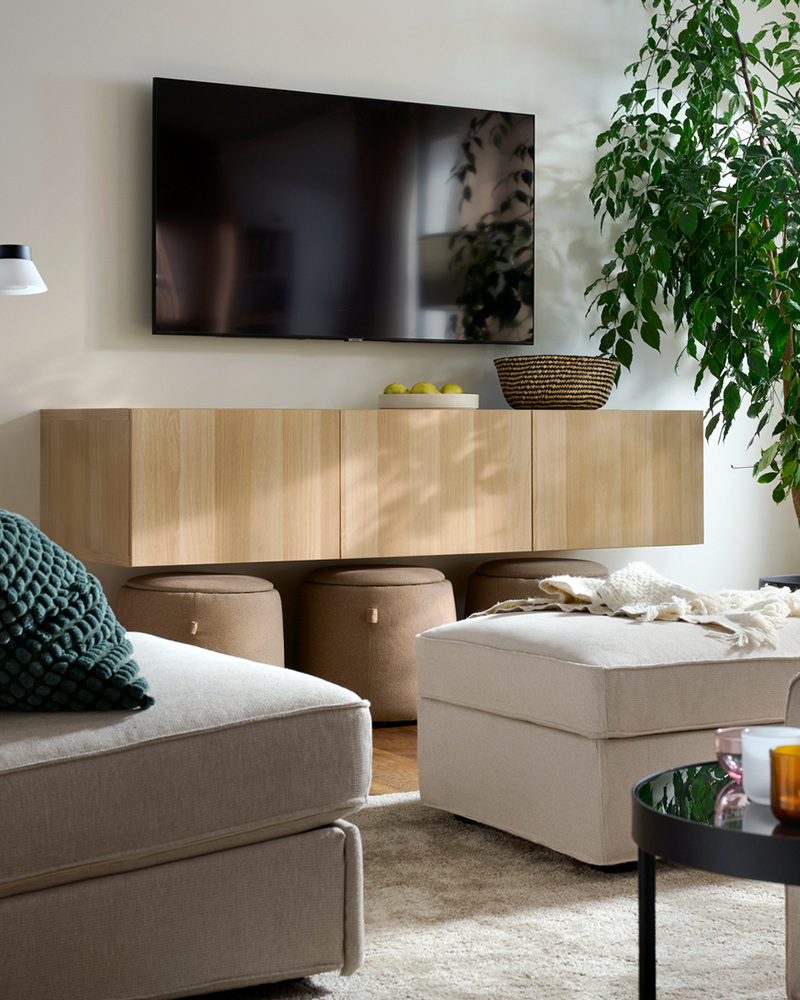 IKEA-ailenizle dinlenmek icin modern oturma odasi 5