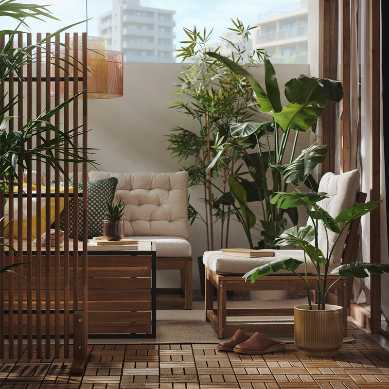 IKEA-balkonda yemyesil bir dinlenme alani 2