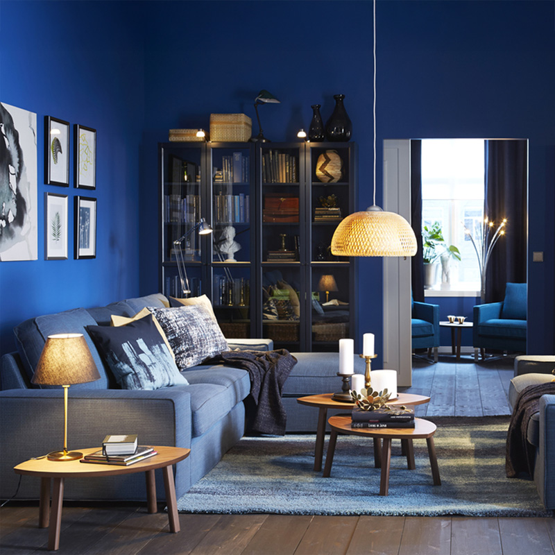 IKEA-dikdortgen salon dekorasyonu fikirleri 18