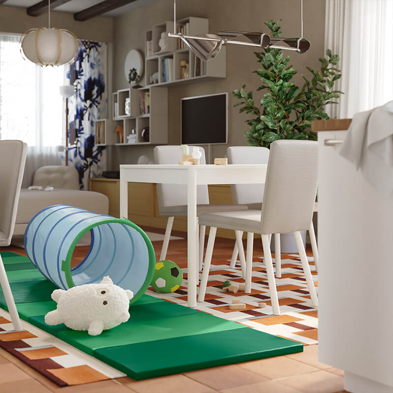 IKEA-her aile bulusmasina uyum saglayan acik bir yemek odasi 02