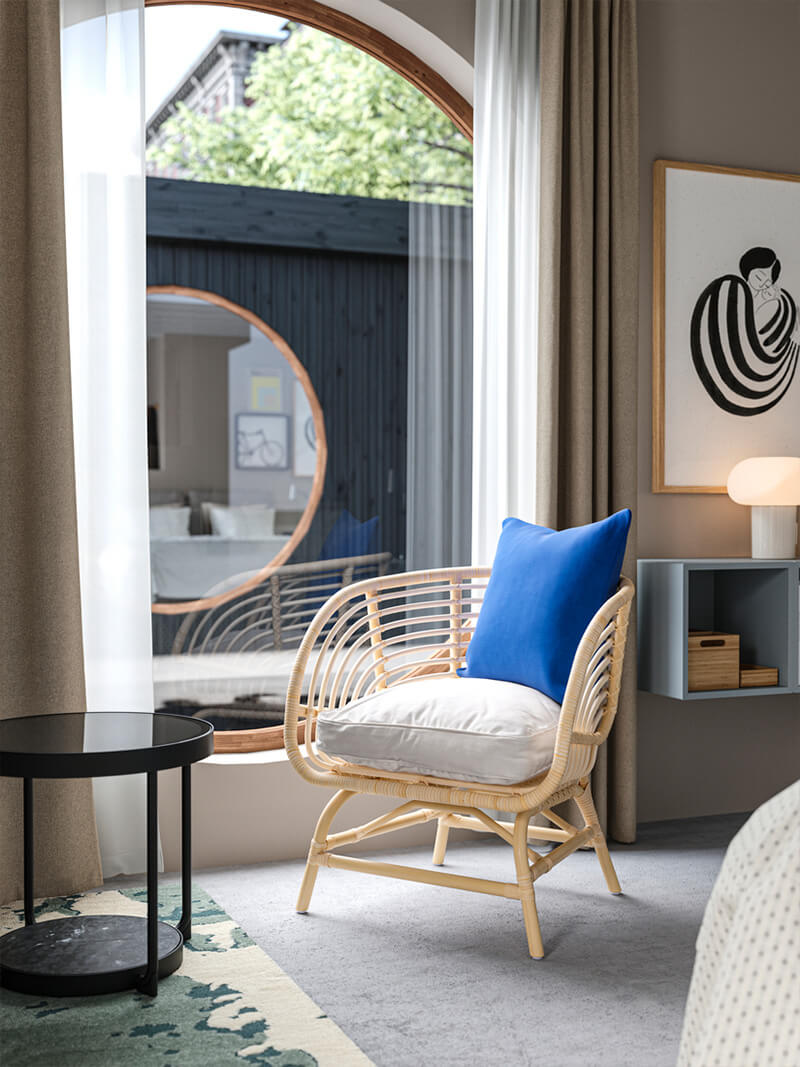 IKEA-modern bir otel odasi 7