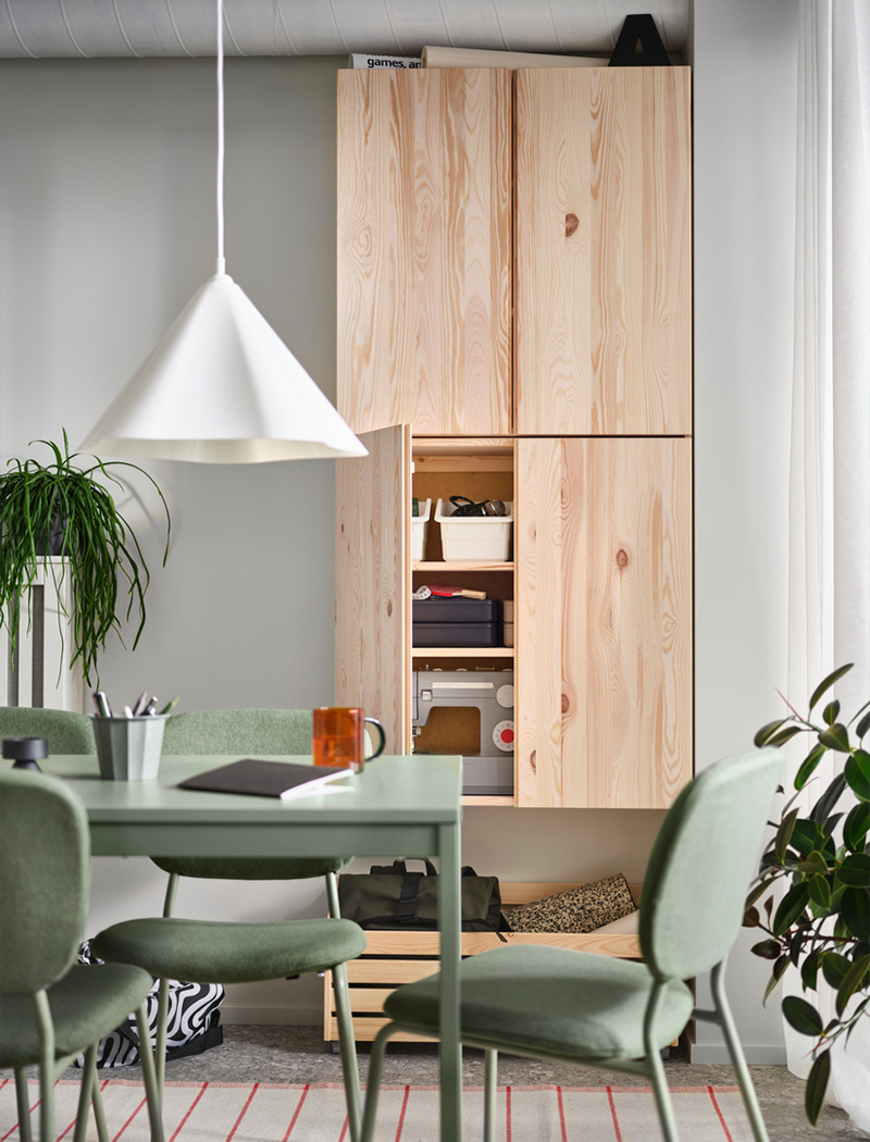 IKEA-yapacak cok isi olan aileler icin iskandinav tarzi yemek odasi fikirleri 7