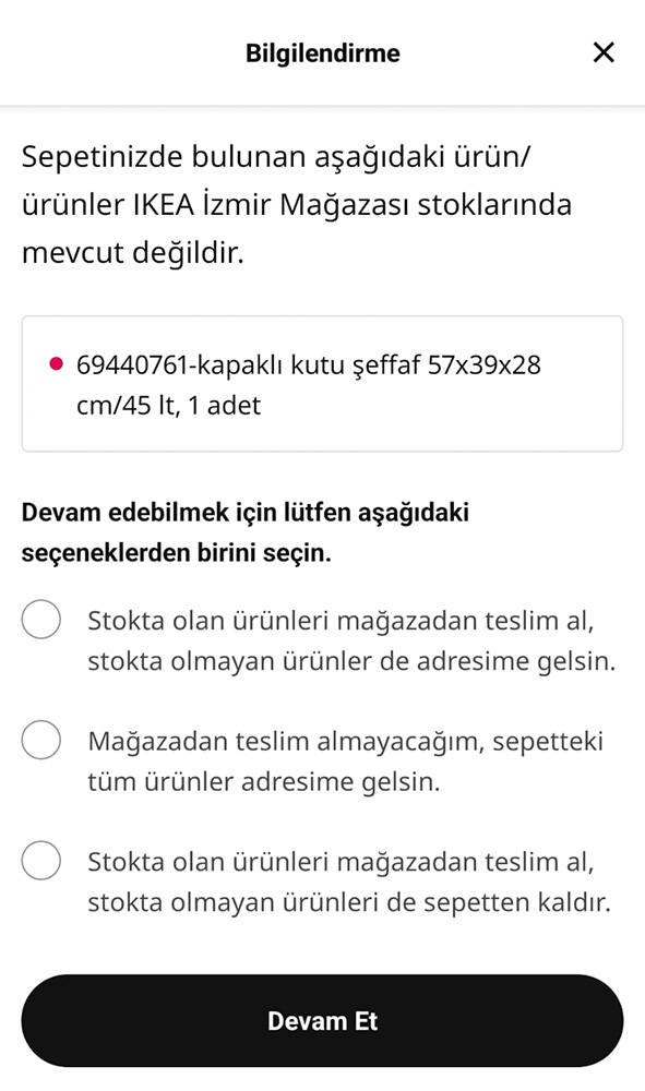 IKEA-teslimat tarihi ve saati tr