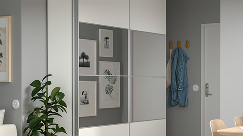 IKEA Mirrored Hallway Wardrobes