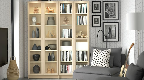 IKEA Bookcases With Glass Door