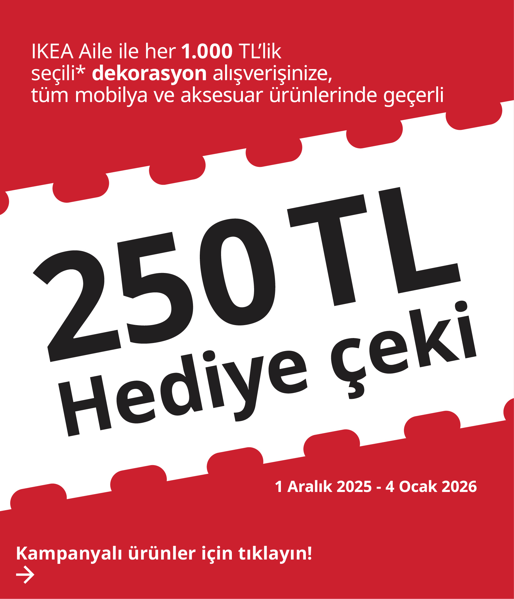 IKEA-dekorasyon hediye ceki tr
