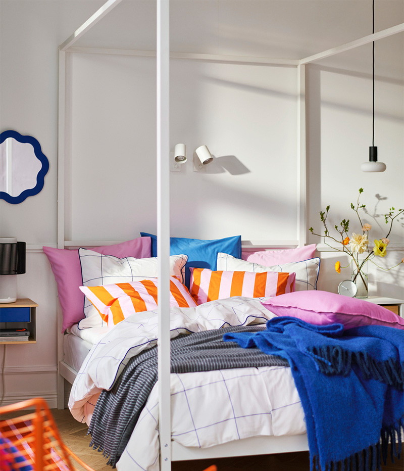 IKEA-vitarna luroy beyaz cift kisilik karyola
