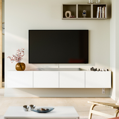 IKEA-besta beyaz 240x42x38 cm tv sehpasi