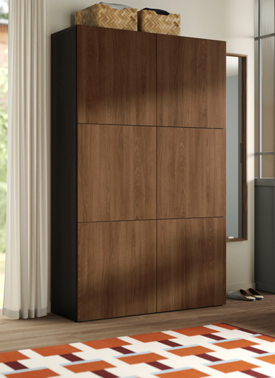 IKEA-besta venge ceviz gorunum 120x42x193 cm dolap kombinasyonu