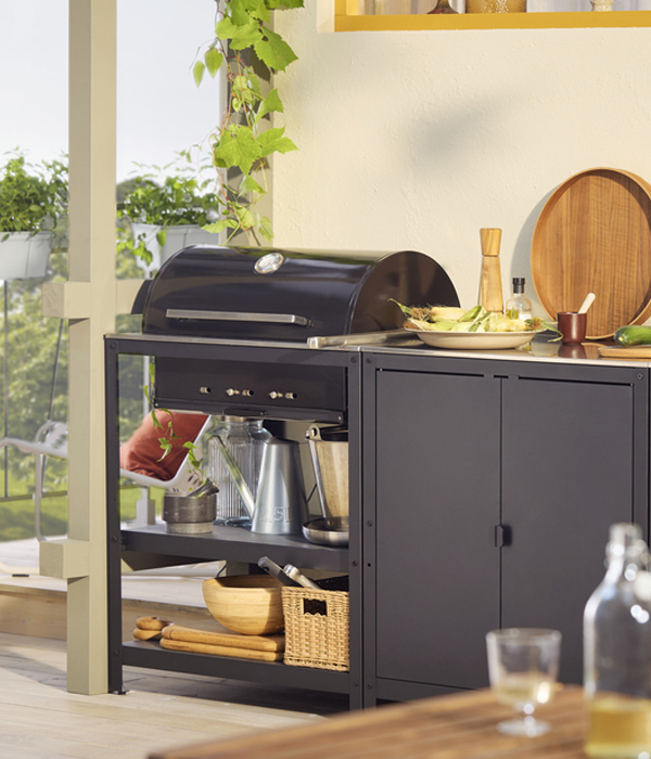 IKEA-grillskar paslanmaz celik komurlu barbeku