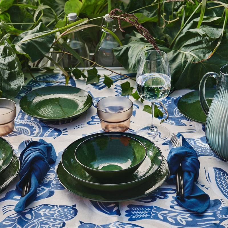 IKEA-pelarkaktus yesil seramik kase