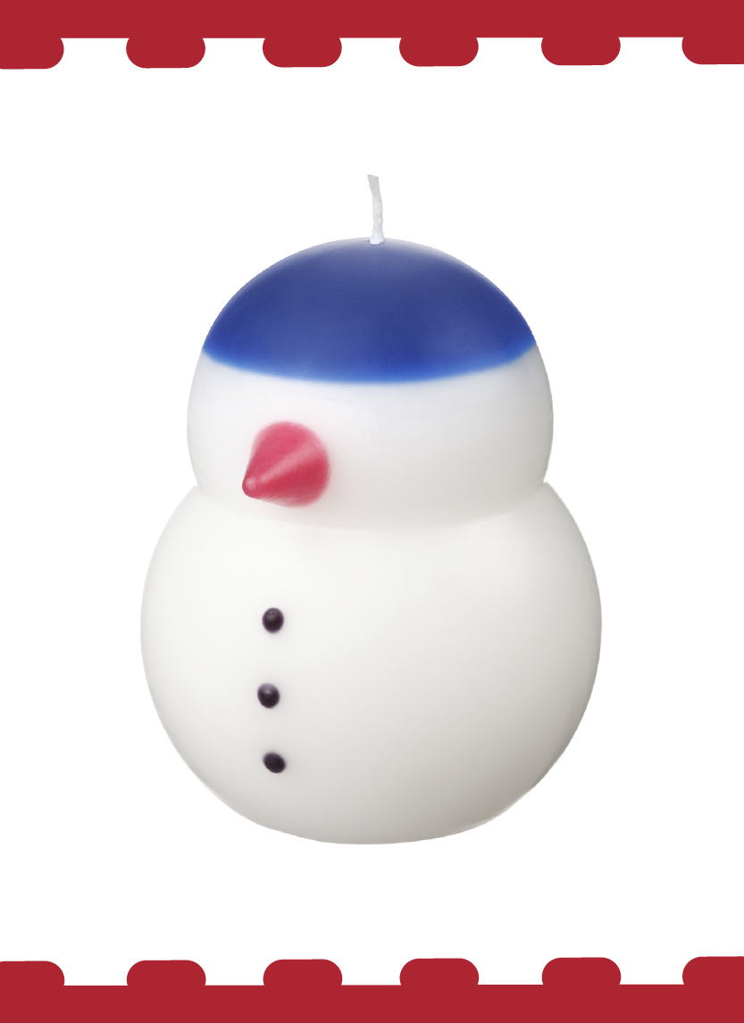 IKEA-dekorasyon hediye ceki vinterfint beyaz blok mum