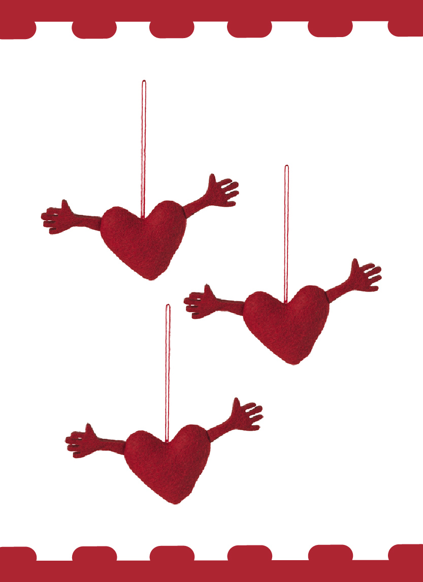 IKEA-dekorasyon hediye ceki vinterfint kirmizi agac susu