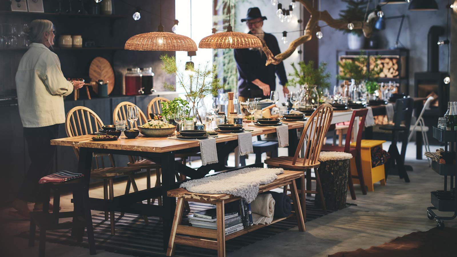 IKEA-skogsta akasya yemek masasi