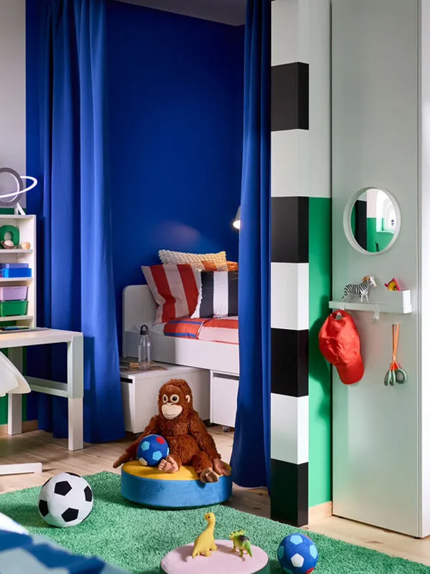 IKEA-futbol temali yatak odasi