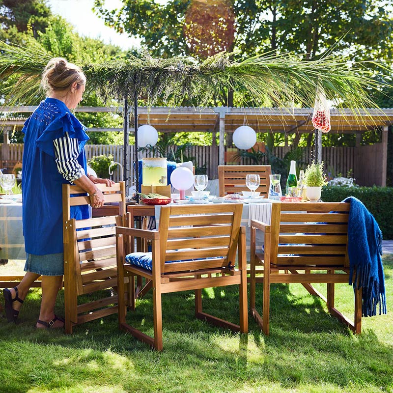 IKEA-nammaro acik kahverengi kolcakli sandalye