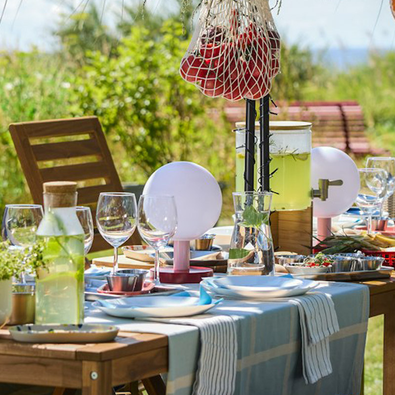 IKEA-solvinden kirmizi acik pembe led li dekoratif aydinlatma