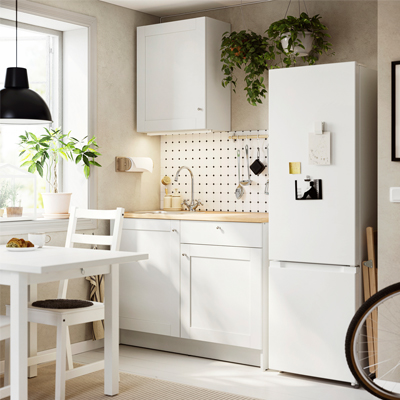 IKEA-knoxhult dekoratif beyaz 120x61x220 cm mutfak dolabi kombinasyonu