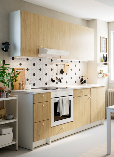 IKEA-knoxhult mese gorunumlu 220x61x220 cm mutfak dolabi kombinasyonu