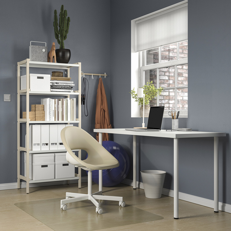 IKEA-lagkapten adils beyaz calisma masasi