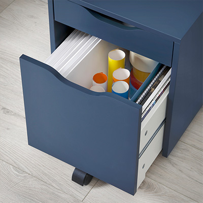 IKEA-alex mavi 2 cekmeceli keson