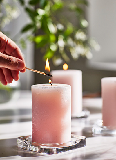 IKEA-lugnare pembe kokulu mum