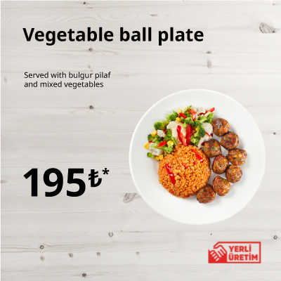 IKEA-restoran avantaj sebze kofteleri tabagi en