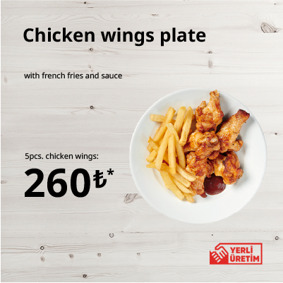IKEA-restoran avantaj tavuk kanatlari tabagi en 2a