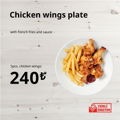 IKEA-restoran avantaj tavuk kanatlari tabagi en