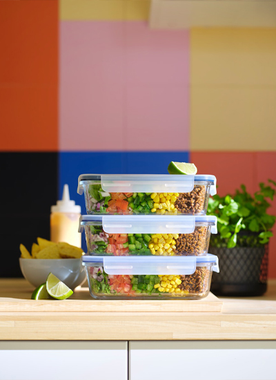IKEA-ikea 365 seffaf plastik saklama kabi seti
