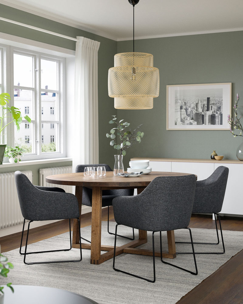 IKEA-morbylanga tossberg sandalyeli yemek masasi takimi