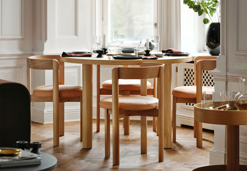 IKEA-stockholm mese kaplama deri sandalyeli yemek masasi takimi