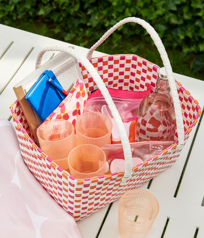 IKEA-tofsand cok renkli piknik sepeti